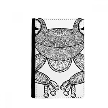 Imagem de Porta-passaporte pequeno sapo verde da Paint Notecase Burse carteira capa para cartão, Multicolorido.