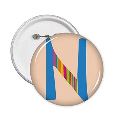 Imagem de N Alfabeto Laranja Frutas Bonito Padrão Alfinetes Emblema Botão Decoração Acessório 5 peças