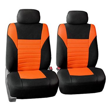 Imagem de FH Group FB068ORANGE102 Capa de assento laranja universal (design de malha de ar 3D premium compatível com airbag)