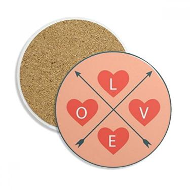 Imagem de Dia dos Namorados Rosa Azul Caneca Coaster Cup Proteção de Mesa Pedra Absorvente