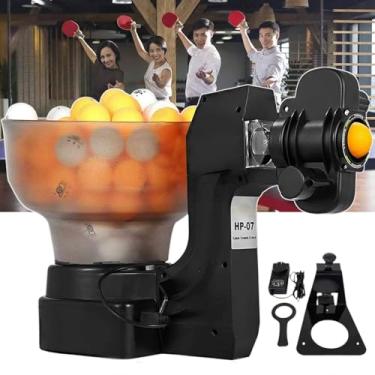 Imagem de Robôs de tênis de mesa lançadores de bolas automáticos de 40-70 minutos, velocidade da bola de 4-40 m/s, máquina de bolas automática de pingue-pongue com várias direções de giro