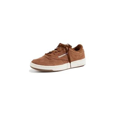 Imagem de Reebok Tênis feminino Club C 85 Classic com cadarço, Collegiate Brown/Giz/Reebok Lee 2, 36
