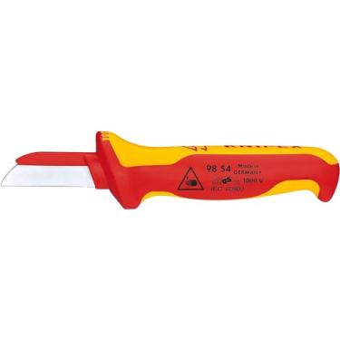 Imagem de Knipex Faca de cabo 98 54 testada em VDE com revestimento plástico na parte traseira da lâmina