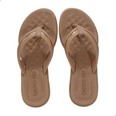 Imagem de Tamanco Feminino Beira Rio Casual Tira Larga Nude