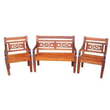 Imagem de Jogo De Bancos Ana Em Madeira De Demolição - Cód 1184 - Barrocarte