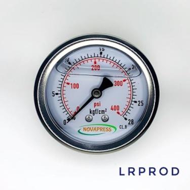 Imagem de Manômetro horizontal -diam.63mm (2. 1/2 ) com escala de 0-28 KGF/CM2 x