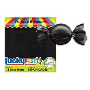 Imagem de Embalagem Para Trufa Lucky Fest, Preto