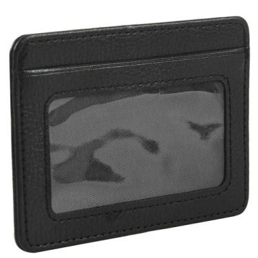 Imagem de Carteira slim porta cartão cnh couro elegante fina pequena - SWG, Pret