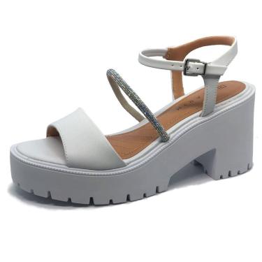 Imagem de Sandalia Salto Medio Ramarim Feminina Conforto 2354225