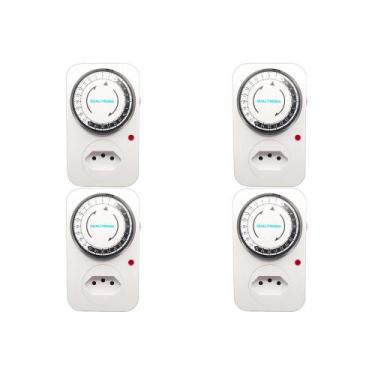 Imagem de Kit C/4 - Timer Analogico Qualitronix Bivolt Qta01, Bivolt