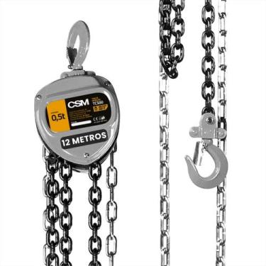 Imagem de Talha Manual Corrente 500kg Elevação 12 Metros CSM Levantar Erguer Iça