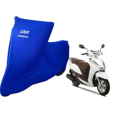 Imagem de Capa Para Cobrir Moto Honda Lead De Tecido Helanca Lycra - Mz, Azul