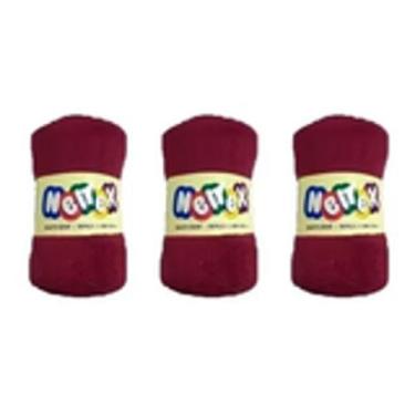 Imagem de Kit Com 3 Mantas Infantil Macia Vinho - Nenex