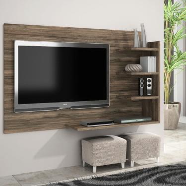 Imagem de Painel de Parede para Tv Sala Elegante 4 Prateleira