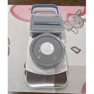 Imagem de Fatiador Mandoline para cozinha, cortador de frutas, ralador de queijo, cortador de pepino, espiralizador de vegetais, cortador de alimentos e utensílios de cozinha com luva de segurança