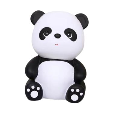 Imagem de WeiLaiKeQi Estátua de panda, cofrinho para meninos, estatueta de, decoração para casa, adorável escultura de animal para escritório, sala de estar, estante