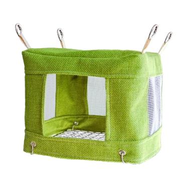 Imagem de Redeira Para Aves | Cabana Para Pássaros | com Rede Respirável no Fundo para Dormir, Descansar, Brincar, Procriar e Forragear para Canários, Agapornis e Caturras