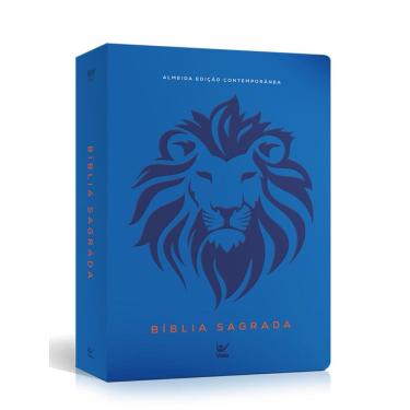 Imagem de Biblia Aec - Letra Grande - Capa Pu Impresso - Azul