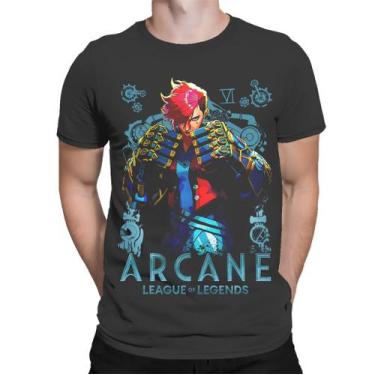 Imagem de Camiseta Unissex Arcane League Of Legends Personagem Vi - Shimai, XG