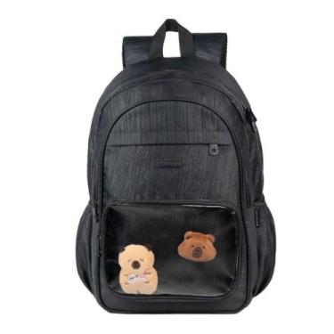 Imagem de Mochila Escolar Feminina BG Charms Preta - Bagaggio, U, Preto