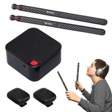 Imagem de Asixxsix Conjunto de Bateria de Ar Virtual, Kit de Bateria Eletrônica Portátil Com Sensor de Movimento 3D, Pedais e Conversor de Som para Iniciantes Adultos Crianças Festa Em Casa