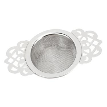 Imagem de Domary Base Isolada da Bacia do Filtro do Filtro Infusor de chá de Aço Inoxidável para Preparar Folhas chá (Estilo Flor Cor Natural)