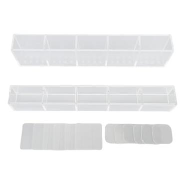 Imagem de Suporte de palha acrílico dispensador organizador que economiza espaço recipiente de armazenamento de palha transparente para armário de cozinha bancada adesivo dupla face forte