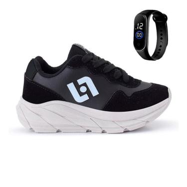 Imagem de Tênis Infantil Masculino Jogger Casual Camurça + Relogio-Masculino