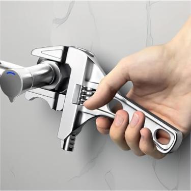 Imagem de Chave inglesa de mandíbula larga ajustável, ferramenta de encanamento resistente para instalação de pia de banheiro e cozinha