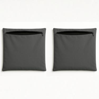 Imagem de Kit 2 Capa De Almofada 42cm Decorativa Suede Sofá Poltrona Cinza