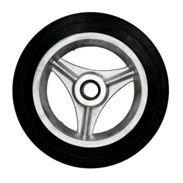 Imagem de Roda De Borracha 9 Maciça Alumínio Até 150 kg * 13042 - DIV.