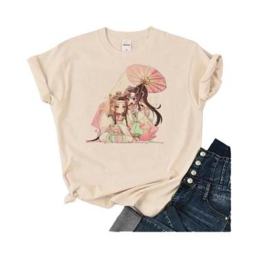 Imagem de Camiseta Feminina Solta Com Gola Redonda Mo Dao Zu Shi, Manga Japonesa