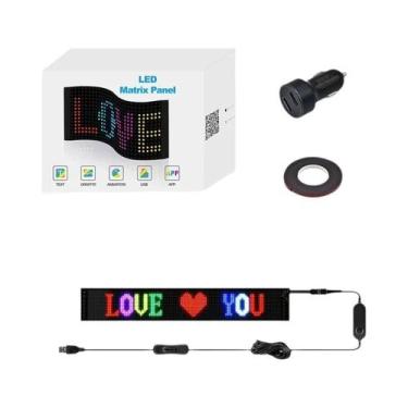 Imagem de Letreiro De LED Programável Com Controle Por Aplicativo IP65 Flexível 