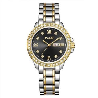 Imagem de Relógio Feminino Poshi Ps944 à Prova D'água Preto