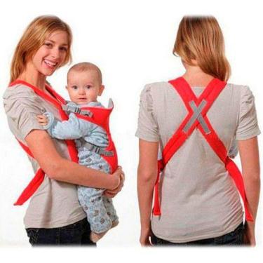 Imagem de Canguru Carregador De Bebê Baby Carrier Wrap Sling vermelho - M&C