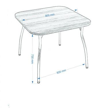Imagem de Mesa Quadrada com Tampo em MDP 4007 Unimóvel Cromado/Castanho