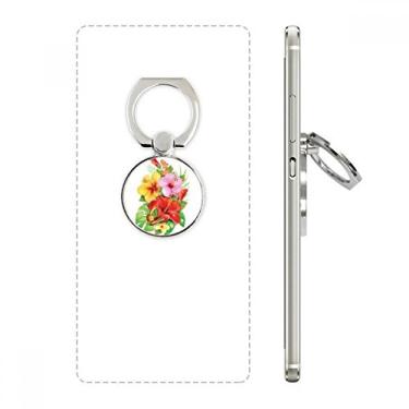 Imagem de Suporte de anel de telefone com borboleta para o melhor desejo, buquê de flores