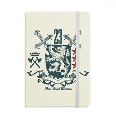 Imagem de Caderno com emblema de leão da Espada Medieval Cavaleiros da Europa, capa dura em tecido oficial diário clássico