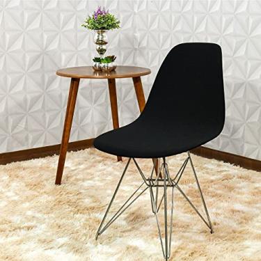 Imagem de Kit 4 Capa de Cadeira Eiffel Eames Quarto Preto Exclusiva