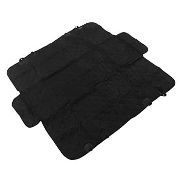 Imagem de Capa de Assento de Carro para Cachorro, Plataforma Preta à Prova D'água para Animais de Estimação, Extensor de Banco Traseiro Dobrável