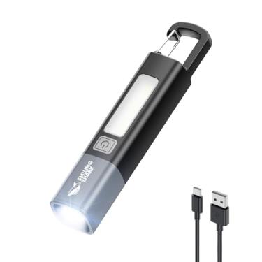 Imagem de Smiling Shark Lanterna G1, lanternas pequenas e brilhantes de LED recarregáveis, lúmens...