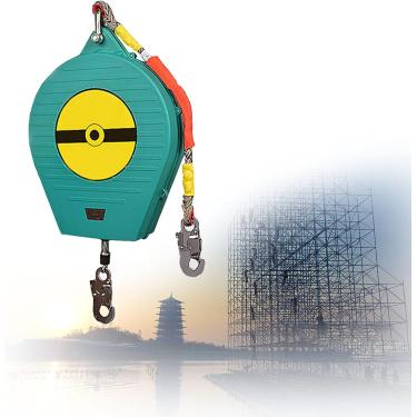 Imagem de Linha de vida auto-retrátil, talabarte de retenção de corda, talabarte de segurança para prevenção de quedas em alta altitude, 3m/5m/7m/10m/15m/20m, carga: 150kg,7m