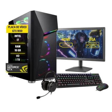 Imagem de Pc Gamer Completo Bravus I7 Gtx 1650 16Gb Hd 1Tb Ssd 120Gb - Amorim Sh