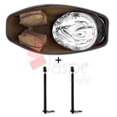 Imagem de Forração Pcx 150 Forro Premium Baú 16 18 Marrom + 2 Antena - Jaspe Ate