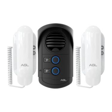 Imagem de Porteiro Coletivo Agl S-300 02 Pontos Slim C/Monofone Branco - Agl