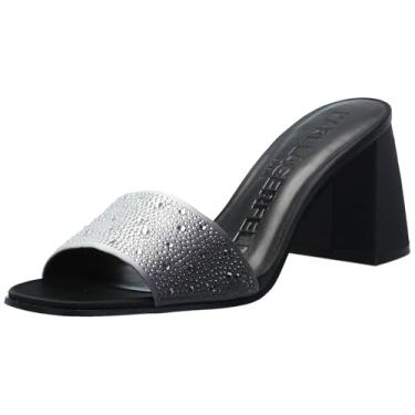 Imagem de KARL LAGERFELD Sandália feminina Pera Mule com salto alto, Preto/branco, 37