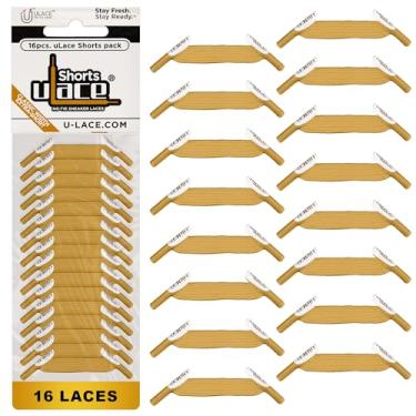 Imagem de Cadarços sem amarração da uLace Shorts – Cadarços elásticos para tênis | Cadarços elásticos e elásticos | Fácil instalação | Ilhós, Dourado, Shorts