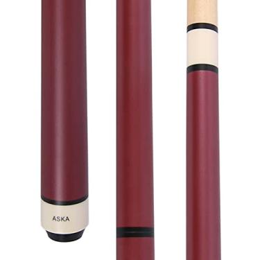 Imagem de ASKA Bastão de taco de 740 ml Heavy Hitter Matte Jump Break JBC, 3 peças Cue, Jump/Break Cue. Ponta de 14 mm, eixo de bordo canadense de hard rock (vermelho fosco)