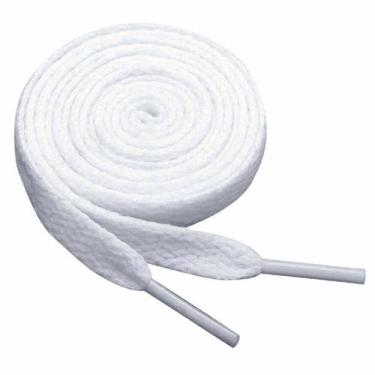 Imagem de Par Cadarço Atacador Grosso Chato De Poliéster 1,40 Branco - Home Good