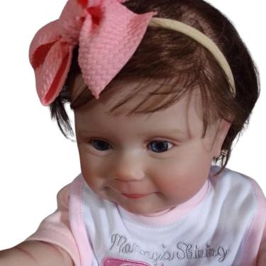 Imagem de Bebê Reborn Menina Realista Artesanal Corpo De Vinil De Silicone Macio